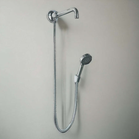 Kit doccia deviatore a pressione con doccetta e braccio 40 cm