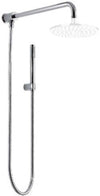 Kit doccia deviatore a pressione con doccetta minimal e braccio 30 cm