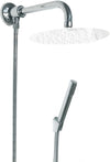 Kit doccia deviatore a pressione con doccetta tonda, braccio cm 40