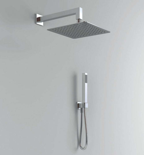 Kit Doccia Quadro 2 Completo Soffione Braccio Presa Acqua Doccetta Laccio Pvc Bagno Fai da te/Attrezzature per cucine e bagni/Attrezzature per bagni/Docce e componenti doccia/Sistemi saliscendi per vasche da bagno e docce Ogomondo - Martina Franca, Commerciovirtuoso.it