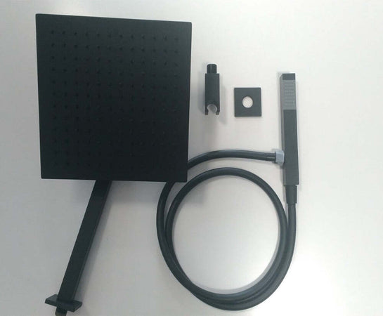 Kit Doccia Quadro NERO Soffione Braccio Presa Acqua Doccetta Laccio Pvc Bagno Casa e cucina/Bagno/Accessori per il bagno/Accessori per il WC/Sedili WC Ogomondo - Martina Franca, Commerciovirtuoso.it