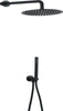 Kit Doccia Tondo NERO Soffione Braccio Presa Acqua Doccetta Laccio Pvc Bagno Fai da te/Attrezzature per cucine e bagni/Attrezzature per bagni/Docce e componenti doccia/Filtri supporti e soffioni doccia/Docce fisse Ogomondo - Martina Franca, Commerciovirtuoso.it