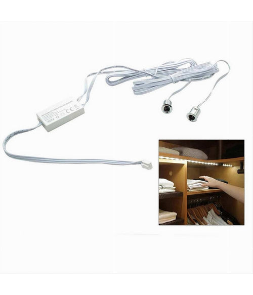Kit Doppio Sensore Interruttore Per Luci Strip Led Mobili Sensori 12/24v Sen-2po