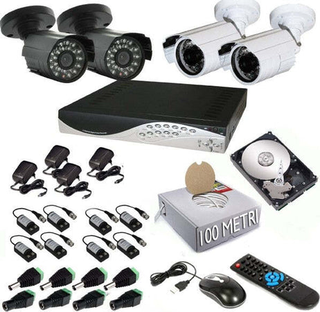 Kit Dvr 4 Telecamera 700 Tvl Videosorveglianza Lan Hd 500gb Balun Smartphone Fai da te/Sicurezza e protezione/Sistemi di sicurezza domestica/Kit video per la sicurezza domestica/Videocamere di sorveglianza/Dom camera Trade Shop italia - Napoli, Commerciovirtuoso.it