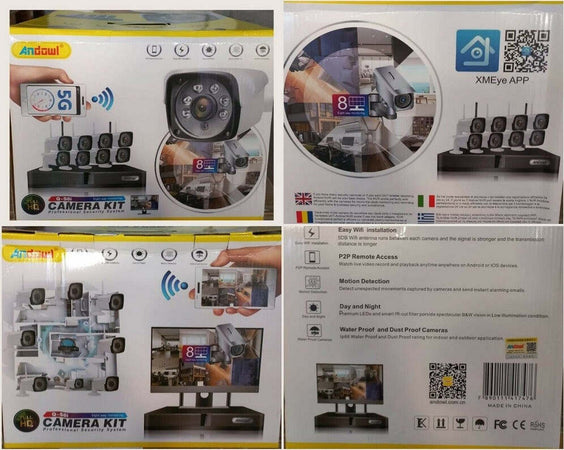 Kit Dvr Wireless Wifi 8 Canali Sistema Registrazione Cctv Hd 8 Telecamere Q-s8i Fai da te/Sicurezza e protezione/Sistemi di sicurezza domestica/Kit video per la sicurezza domestica/Kit di sorveglianza DVR Trade Shop italia - Napoli, Commerciovirtuoso.it