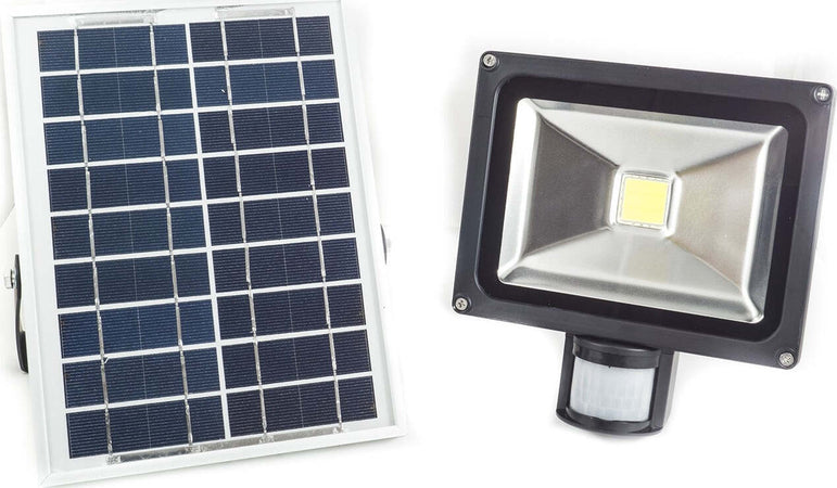 KIT FARETTO PANNELLO CON SENSORE A ENERGIA SOLARE E CREPUSCOLARE A LED COB Illuminazione/Illuminazione per esterni/Proiettori Trade Shop italia - Napoli, Commerciovirtuoso.it