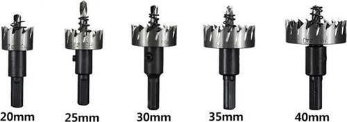 Kit-Fresa-A-Tazza-Per-Forare-Legno-Metallo-Cartongesso-Set-5-Frese-Seghe-Tools