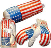 KIT GUANTONI BOX PUGILE BAMBINO ALLENAMENTO CON SACCO DISEGNO BANDIERA AMERICANA  Trade Shop italia - Napoli, Commerciovirtuoso.it