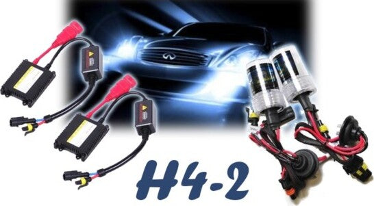 Kit-Hid-Luci-Lampade-Lampadine-H4-2-Xeno-6000k-Fari-Xenon-Centraline-Per-Auto