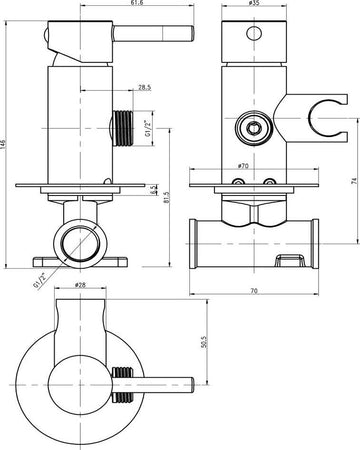 Kit Idroscopino Acqua Calda e fredda con Shut-Off Azionamento a Leva Ottone Casa e cucina/Bagno/Accessori per il bagno/Accessori per il WC/Scopini e porta scopini Ogomondo - Martina Franca, Commerciovirtuoso.it