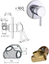 Kit idroscopino bidet in ottone con miscelatore