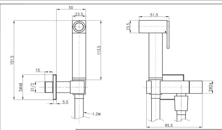 Kit Idroscopino Cromato Quadro Doccetta Per Wc Portatile Shut-Off Monogetto Con Leva Casa e cucina/Bagno/Accessori per il bagno/Accessori per il WC/Scopini e porta scopini Ogomondo - Martina Franca, Commerciovirtuoso.it