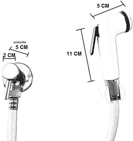 Kit idroscopino doccetta bidet con rubinetto set completo