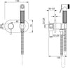 Kit igiene doccetta bidet idroscopino in ottone completo
