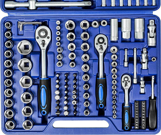 Kit Inserti + Bussole Boccole impronta torx esagonale con 3 cricchetti 171 pz Fai da te/Utensili elettrici e a mano/Utensili a mano/Chiavi e chiavi inglesi/Chiavi esagonali Trade Shop italia - Napoli, Commerciovirtuoso.it