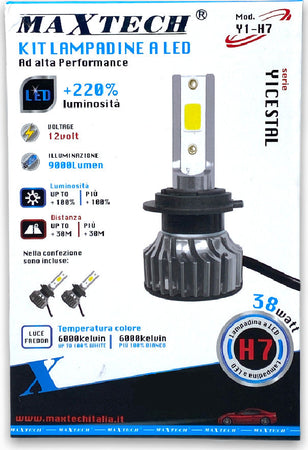 Kit Lampadine Led Per Auto H7 38 Watt Luce Fredda 6000k 12v 9000lm Maxtech Y1-h7 Auto e Moto > Auto > Illuminazione Auto Trade Shop italia - Napoli, Commerciovirtuoso.it
