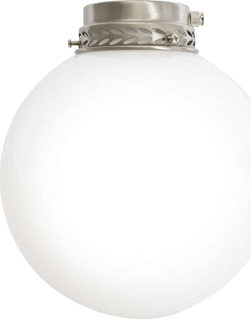 Kit-Luce-Vetro-Bianco-Sfera-Piccola-Con-Portalampada-Ottone-Brunito