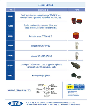 Kit luci 12 V magnetico con cablaggio 10/4 m Confezione da 1pz