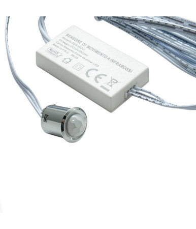 Kit Mini Interruttore Sensore Movimento Infrarossi 12v 24v Pir 100w Strisce Luci Led