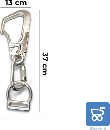 Kit Moschettone Carabelli 22 Kn Lega Climbing Chiusura catch-free Chiusura Automatica Doppia Leva