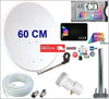 Kit satellitare da 60 CM per ricezione canali Tivùsat con modulo CAM Ci+ e Tessera Tivusat 4K ULTRA HD