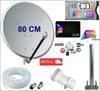 Kit satellitare da 80 CM per ricezione canali Tivùsat con modulo CAM Ci+ e Tessera Tivusat 4K ULTRA HD