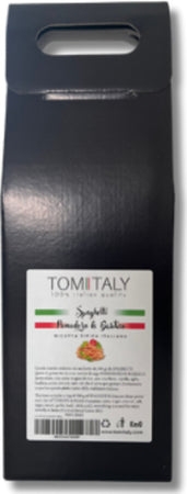 Kit Pasta - Spaghetti Al Pomodoro E Basilico Tomitaly - 100% Made In Italy Alimentari e cura della casa/Pasta riso e legumi secchi/Pasta e noodles/Pasta/Pasta corta Tomitaly - Caorso, Commerciovirtuoso.it