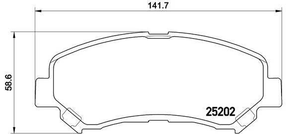 Kit Pastiglie Freno Nissan Qashqai Anteriore Brembo P79028 Set Pastiglie Freni Ricambio Auto Nissan