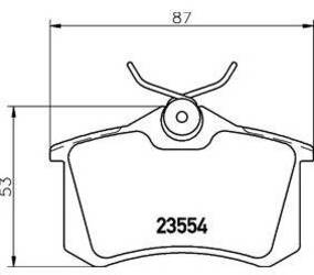 Kit Pastiglie Freno WVA 23554 Posteriore Ferodo-Tirteck-Planet