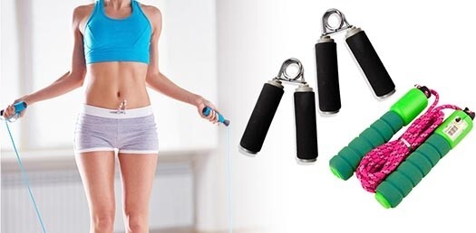 SET FITNESS CON CORDA CONTASALTI E COPPIA DI PINZA PER MANI  Trade Shop italia - Napoli, Commerciovirtuoso.it