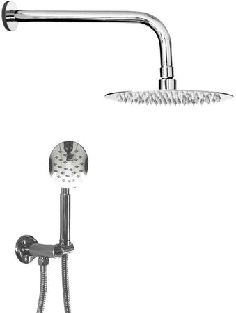 Kit per doccia completo con soffione doccia, doccetta e supporto a presa acqua