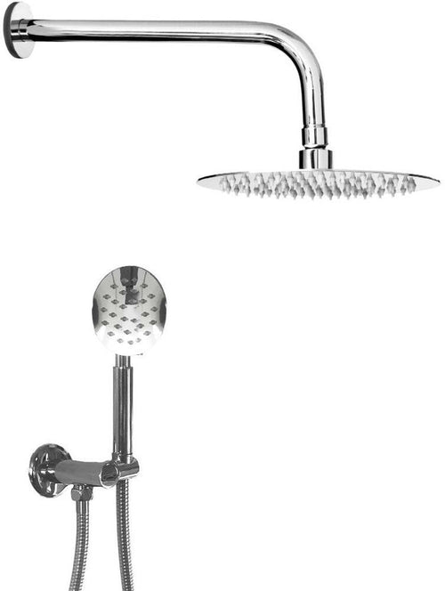 Kit per doccia completo con soffione doccia, doccetta e supporto a presa acqua