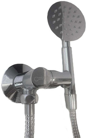 Kit per doccia completo con soffione doccia, doccetta e supporto a presa acqua