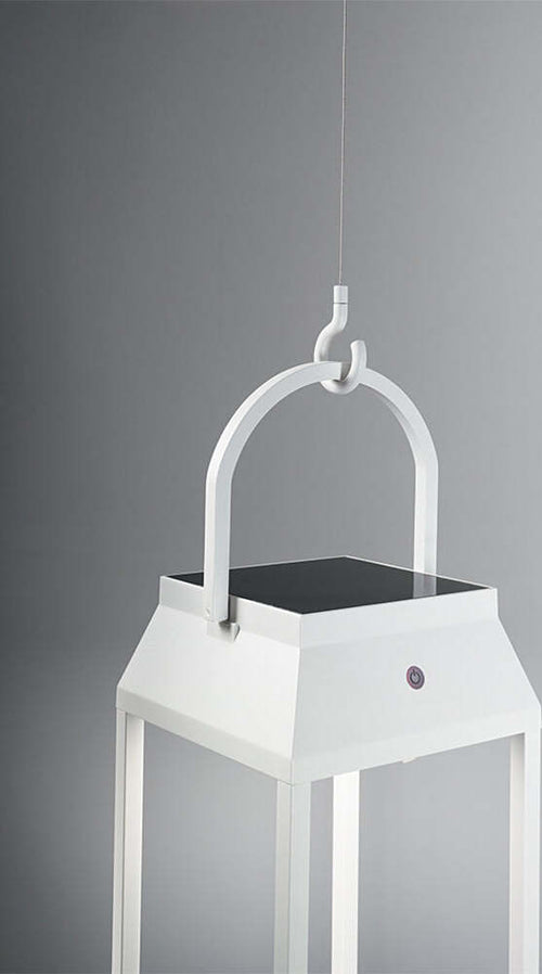 Kit-Per-Lanterna-6834Blc-Gancio-A-Parete-Bianco-Opaco-E-Cavo-Per-Sospensione