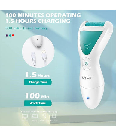 Kit Per Rimozione Calli 2in1 Ricaricabile Pedicure Portatile Impermeabile V-812