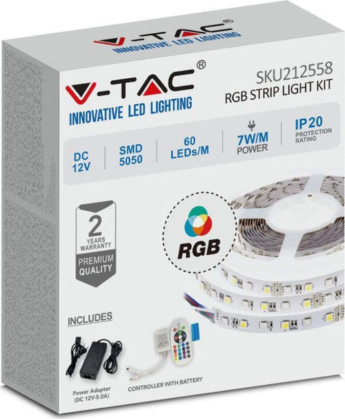 Kit per Strip LED SMD5050 10W/m Bobina 5m 60 LED/m con Telecomando e Alimentatore RGB Dimmerabile IP20 Illuminazione/Strisce LED Zencoccostore - Formia, Commerciovirtuoso.it