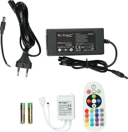 Kit per Strip LED SMD5050 10W/m Bobina 5m 60 LED/m con Telecomando e Alimentatore RGB Dimmerabile IP20 Illuminazione/Strisce LED Zencoccostore - Formia, Commerciovirtuoso.it