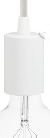 Kit portalampada E27 cilindrico in metallo bianco Illuminazione/Illuminazione per interni/Lampade/Basi per lampade Led Mall Home - Napoli, Commerciovirtuoso.it