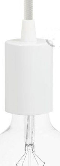 Kit portalampada E27 cilindrico in metallo bianco Illuminazione/Illuminazione per interni/Lampade/Basi per lampade Led Mall Home - Napoli, Commerciovirtuoso.it