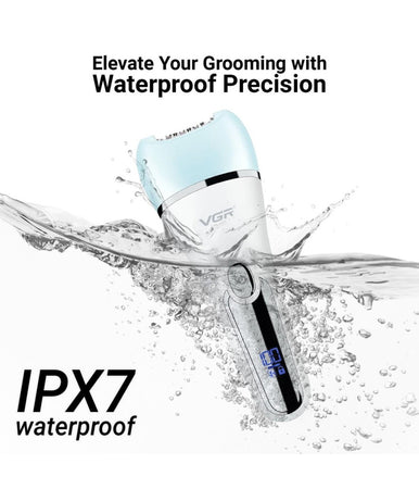 Kit Professionale Epilatore Da Donna 6 In 1 Display Led Ipx7 Impermeabile V-733