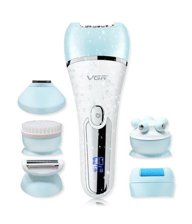 Kit Professionale Epilatore Da Donna 6 In 1 Display Led Ipx7 Impermeabile V-733