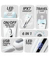 Kit Professionale Epilatore Da Donna 6 In 1 Display Led Ipx7 Impermeabile V-733