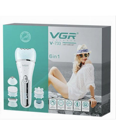 Kit Professionale Epilatore Da Donna 6 In 1 Display Led Ipx7 Impermeabile V-733