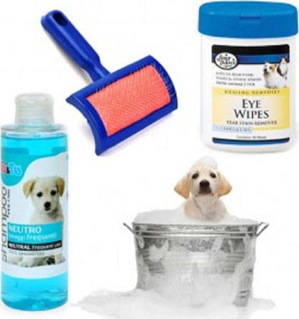 Kit Pulizia Cani Shampoo Neutro Salviettine Spazzola Cardatore Lavaggi Frequenti Prodotti per animali > Prodotti per Cani > Accessori per Cani Trade Shop italia - Napoli, Commerciovirtuoso.it