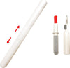 Kit Pulizia Cuffie Auricolari Multifunzione 3 in 1 in ABS Spugna e spazzolina Bianco