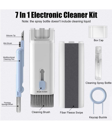 Kit Pulizia Multifunzione 7in1 Per Tastiere Apparecchi Elettronici Pc Notebook