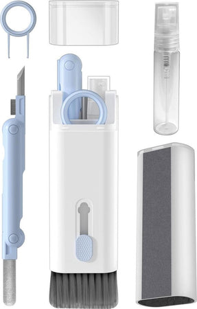Kit Pulizia Multifunzione per Apparecchi Elettronici 7 in 1 Pennelli Tastiere Airpods Monitor Smartphone