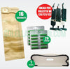 Kit Ricambi Folletto Compatibili VK120 VK121 VK122 16 Sacchetti 20 Profumi 1 Setola