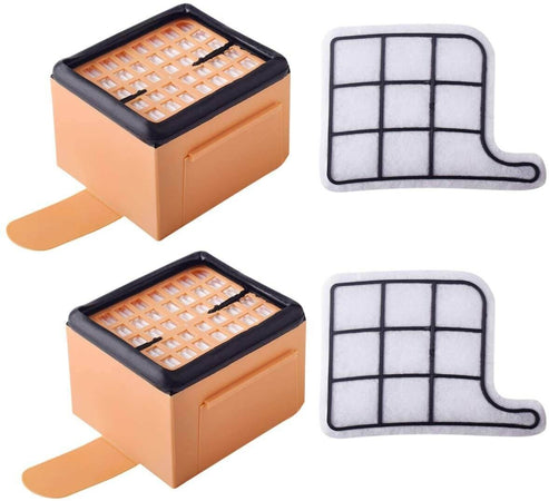Kit Risparmio 2 Filtro Motore con 2 Filtro Hepa Adattabile per Folletto Vk135 Vk136