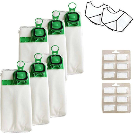 Kit Risparmio Ricambi Folletto Compatibili VK140 VK150 12 Sacchetti 12 Profumi 2 Filtri Griglia Motore